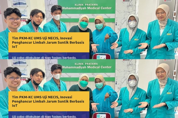 Jarum Suntik Bekas Bisa Membahayakan Nakes, Mahasiswa UMS Kembangkan Alat Pemusnah Portabel