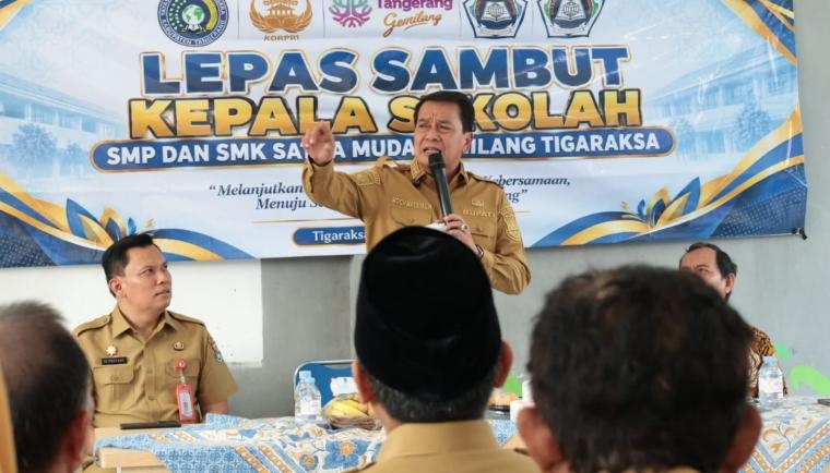 Bupati Tangerang Hadiri Lepas Sambut Kepala Sekolah Satya Muda Gemilang, Sampaikan Pesan Penting Ini