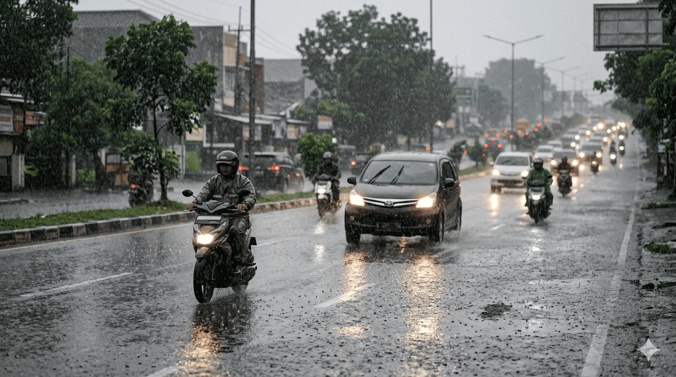 BMKG Prakirakan Seluruh Wilayah Jakarta Diguyur Hujan Ringan Sore Ini