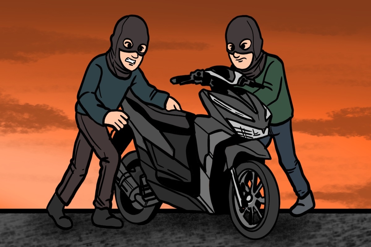 Apes 2 Pencuri Motor di Koja Gagal Kabur Usai Motornya Mendadak Meledak