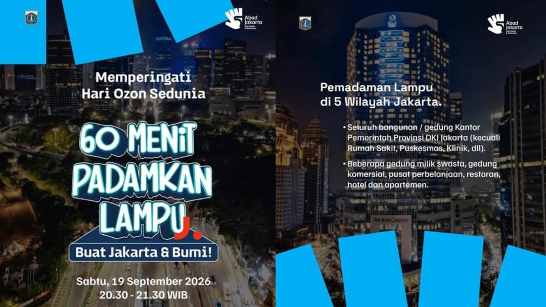 Jakarta Gelap Malam Ini! Padamkan Lampu Serentak Selama Satu Jam, Cek Jadwal dan Titik Lokasinya