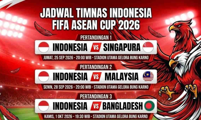 Jadwal Timnas Indonesia vs Singapura di FIFA ASEAN Cup 2026: Laga Perdana Skuad Garuda Besok Bisa Disaksikan Live di Mana?