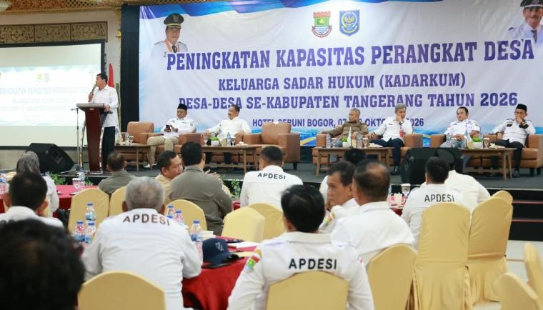 Buka Kadarkum APDESI Kabupaten Tangerang, Bupati Maesyal Minta Kepala Desa Perkuat Sinergi BPD dan Jaga Tata Kelola Keuangan