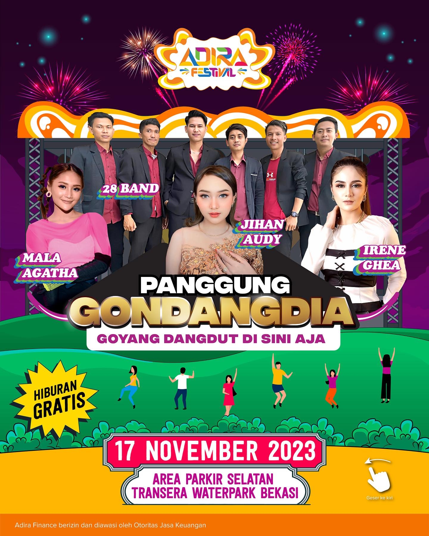 Warga Bekasi Merapat! Besok Bakal Ada Konser Gratis Jihan Audy, Irene Ghea, hingga Mala Agatha di Transera Waterparl