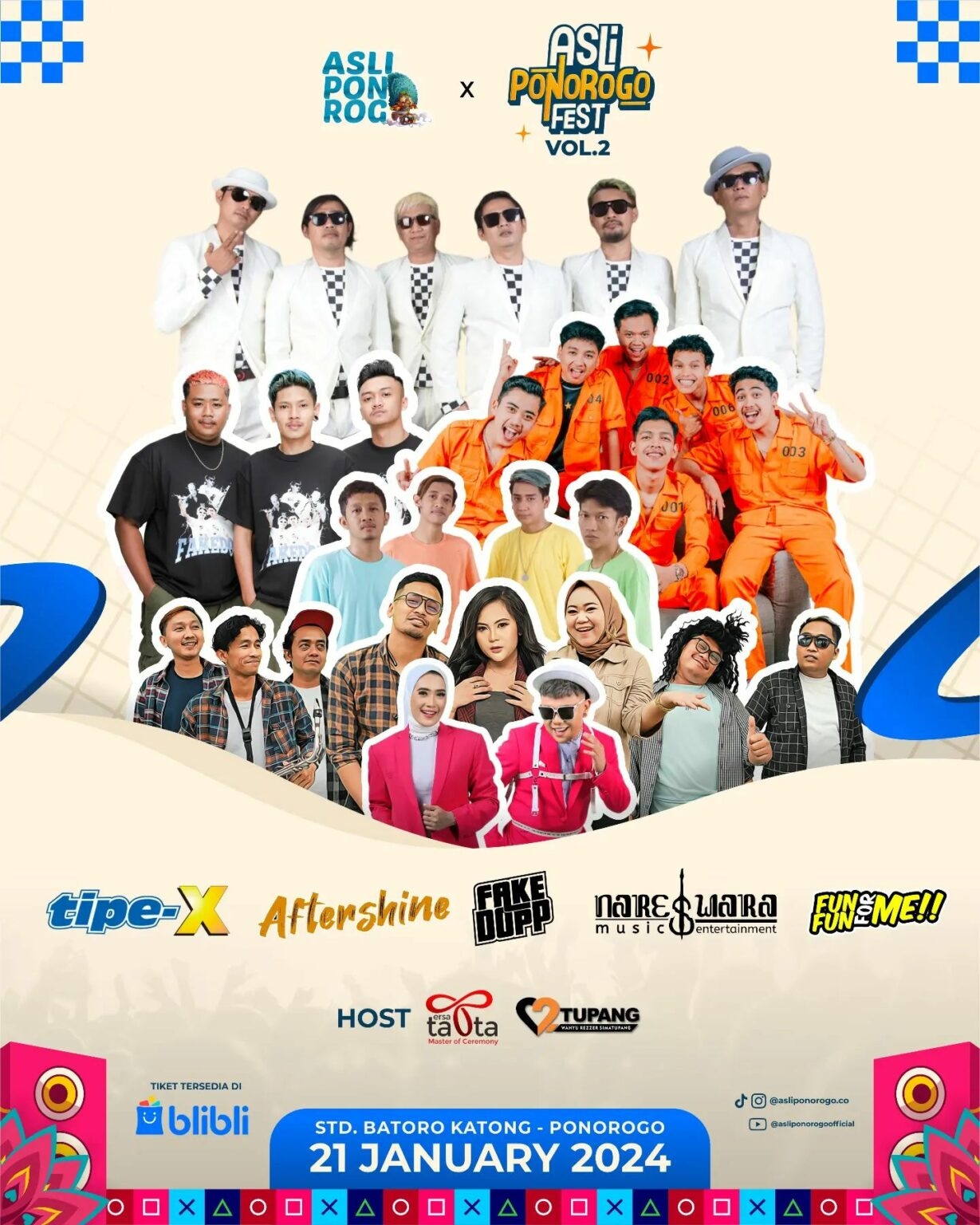 Asli Ponorogo Merapat! Festival Musik di Stadion Batoro Katong Akhir Pekan ini, Menampilkan TIPE-X hingga Nareswara