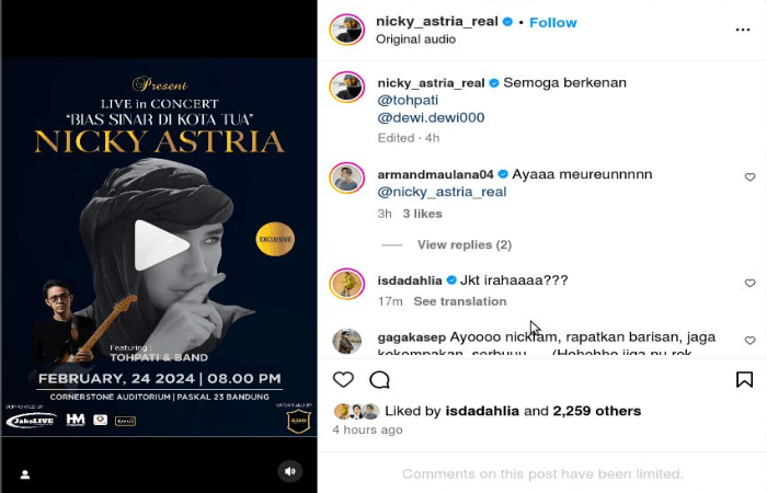 Lady Rocker Legendaris Nicky Astria Bakal Gelar Konser Eksklusif di Bandung Pada 24 Februari 2024, Penggemar Rock 90-an Simak Informasi Penting Ini