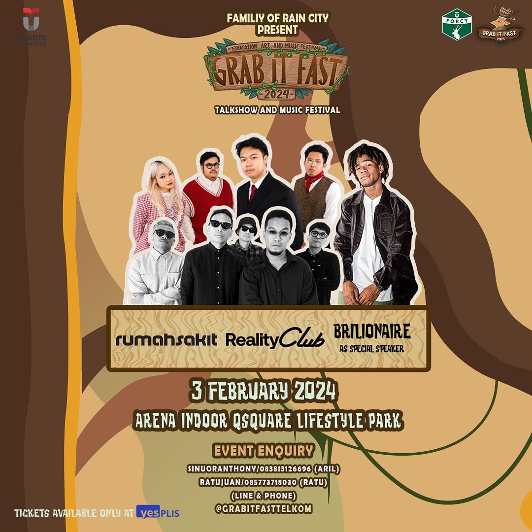 Warga Bogor Merapat! Ada Penampilan Reality Club hingga Rumahsakit di Festival Musik GRAB IT FAST 2024, Catat Tanggalnya