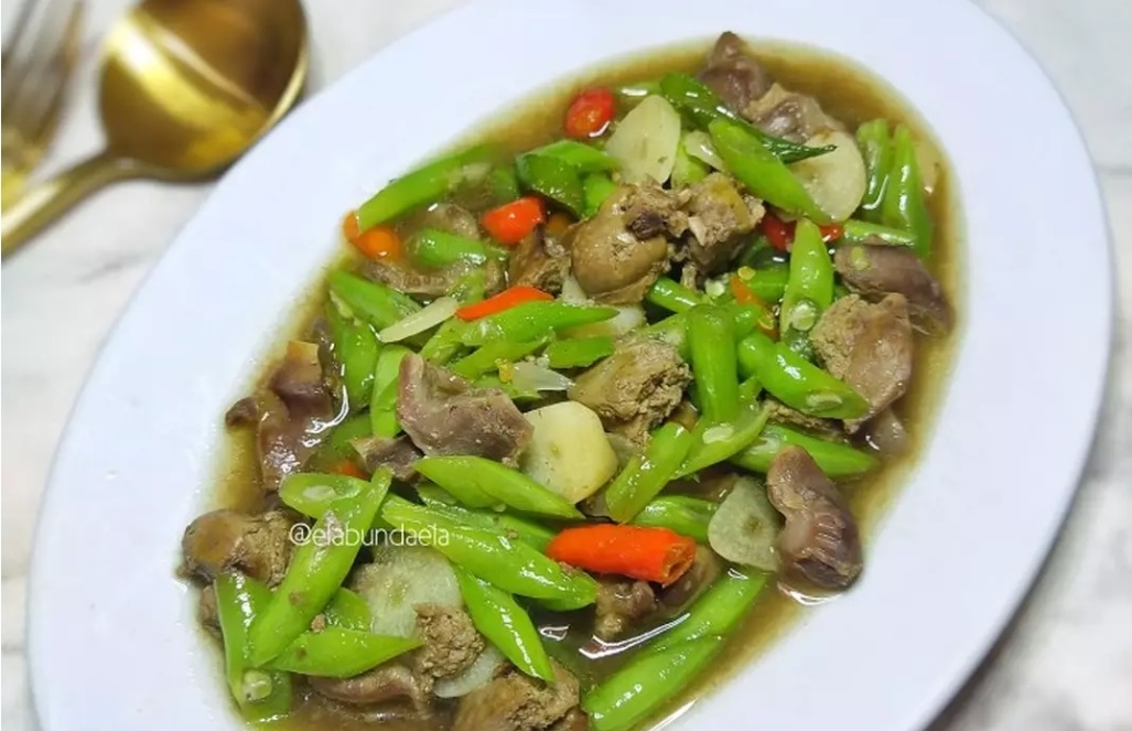 Resep Tumis Buncis Ati Ampela, Cara Masaknya Praktis, Rasanya Gurih dan Pedas,  Cocok untuk Lauk Pauk Makan Sehari-hari