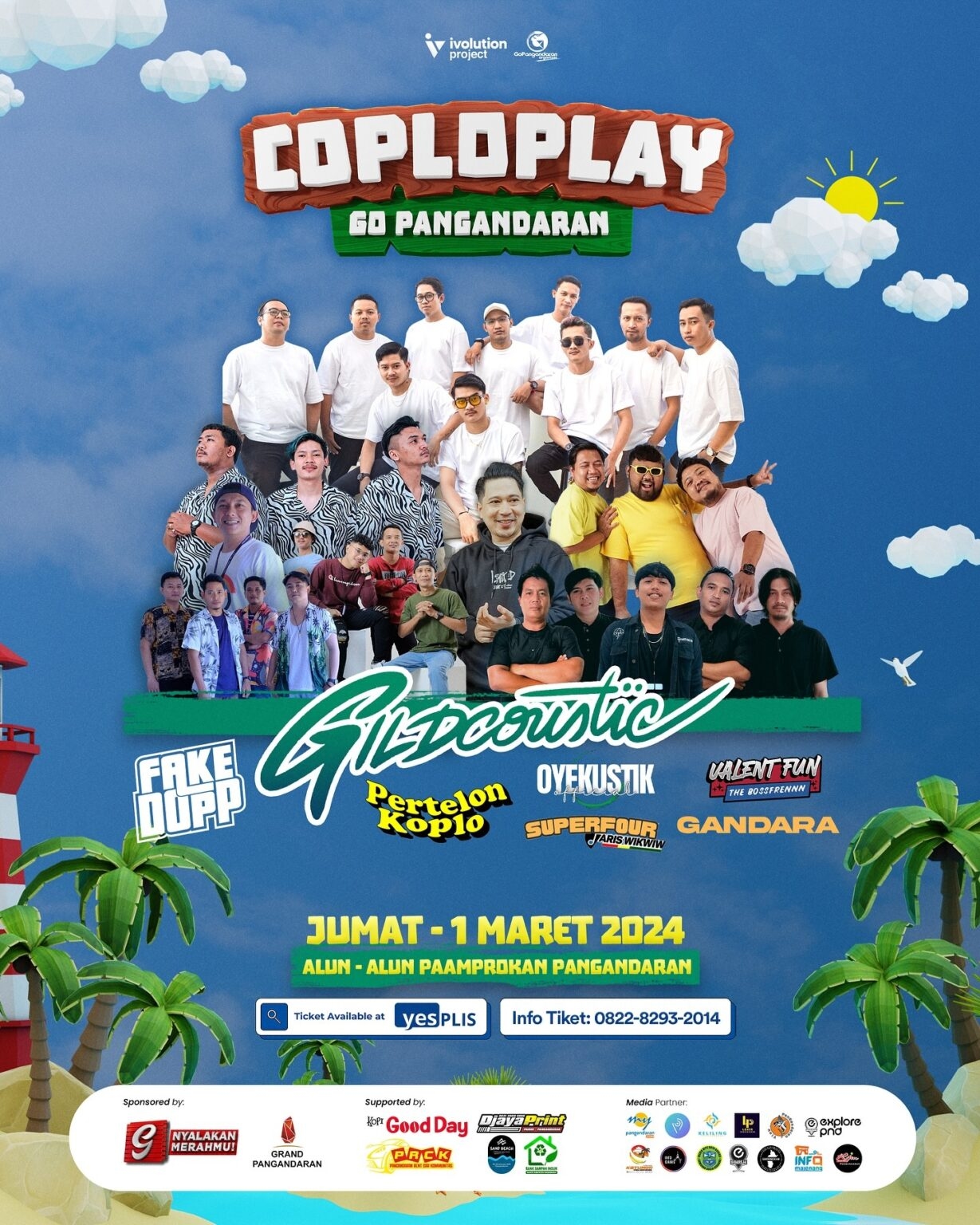 COPLOPLAY GO PANGANDARAN! Ada Gildcoustic, Fakedopp hingga Pertelon Koplo, Simak Lokasi Konser dan Tanggalnya di Sini