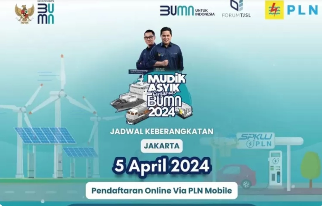 BURUAN DAFTAR! Mudik Gratis Bareng PT PLN Menyasar Semua Kota di Pulau Jawa, Lampung dan Palembang Melalui 12 Rute, Berangkat Tanggal 5 April 2024