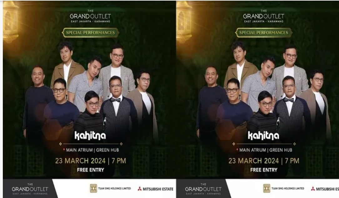 Jangan Sampai Terlewatkan! Ada Konser Gratis Kahitna di The Grand Outlet Karawang Akhir Pekan Ini