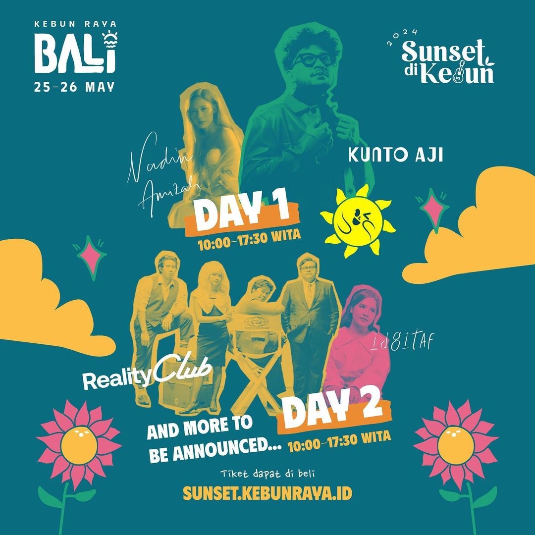 Konser Sunset di Kebun Raya Bali Akhir Mei 2024, Guest Star Ada Nadin Amizah dan Kunto Aji