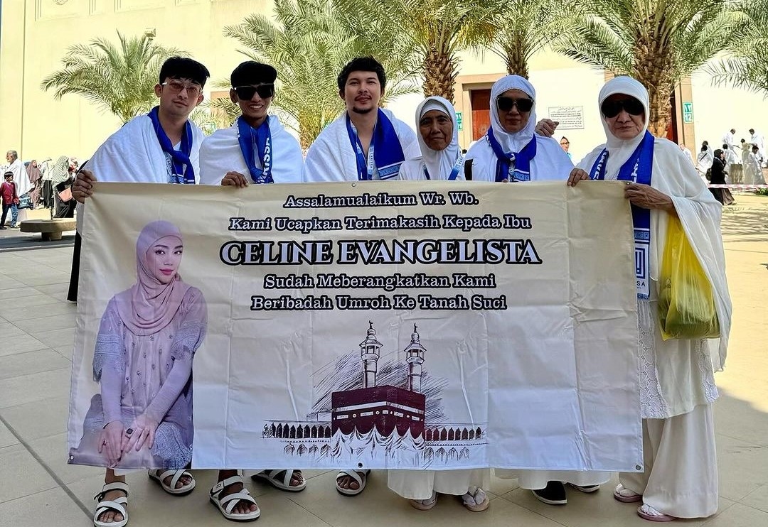 Keren! Celine Evangelista Berangkatkan Umrah Orang yang Membutuhkan Meskipun Dirinya Non Muslim