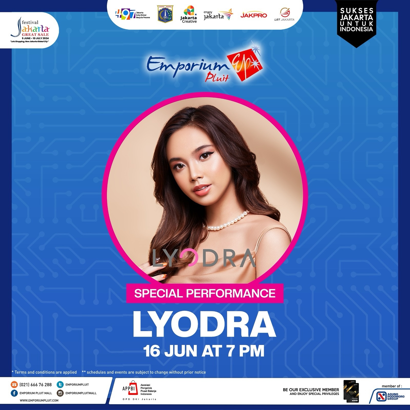 GRATIS! Konser Lyodra di Emporium Pluit Mall, Meriahkan Jakarta Great Sale 2024, Catat Tanggalnya