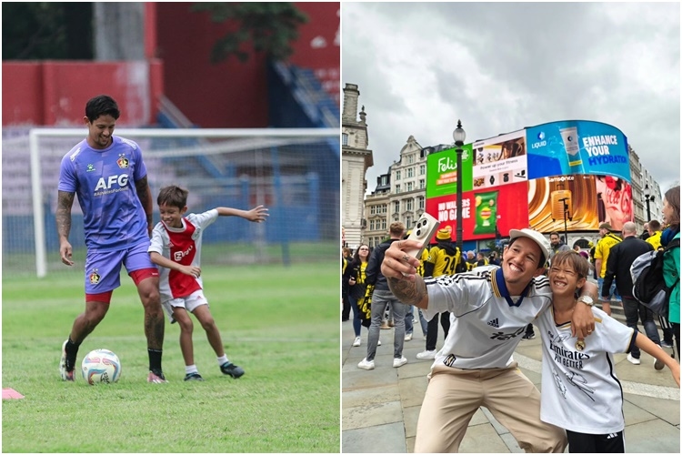 5 Potret Momen Hangat Irfan Bachdim bareng Anak Lelakinya Kenji, Nonton Final UCL sampai Main Bola Bareng