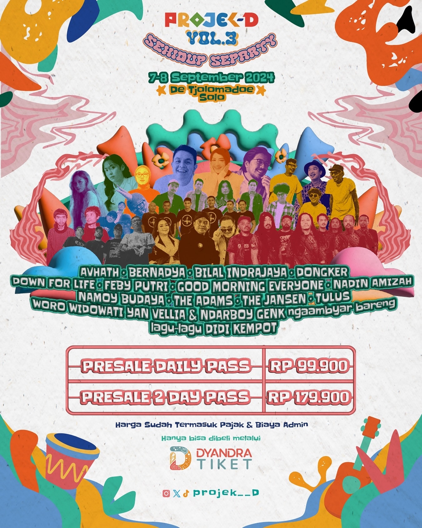 SIMAK! Dafar Line Up Projec-D Vol. 3 di Tjolomadoe Solo, Menghadirkan 15 Penyanyi Top, Harga Tiket Mulai Rp 99 Ribu, Cek Tanggalnya