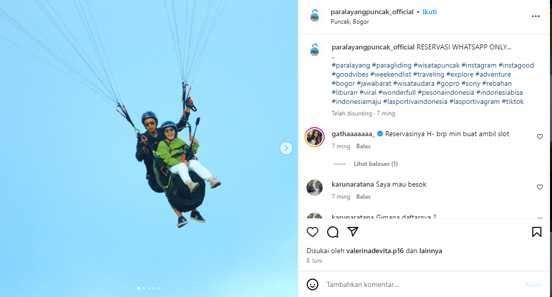 Wajib Coba! Tempat Wisata Uji Adrenalin Tarik Puncak Paralayang Bogor yang Cocok Untuk Liburan Akhir Pekan