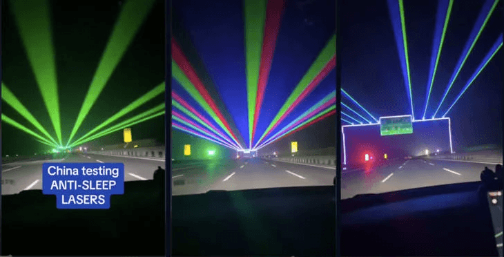 Viral Tiongkok Gunakan Laser Warna-warni Untuk Buat Pengemudi Tidak Mengantuk di Jalan Tol Tapi Malah Bikin Bingung Warganya