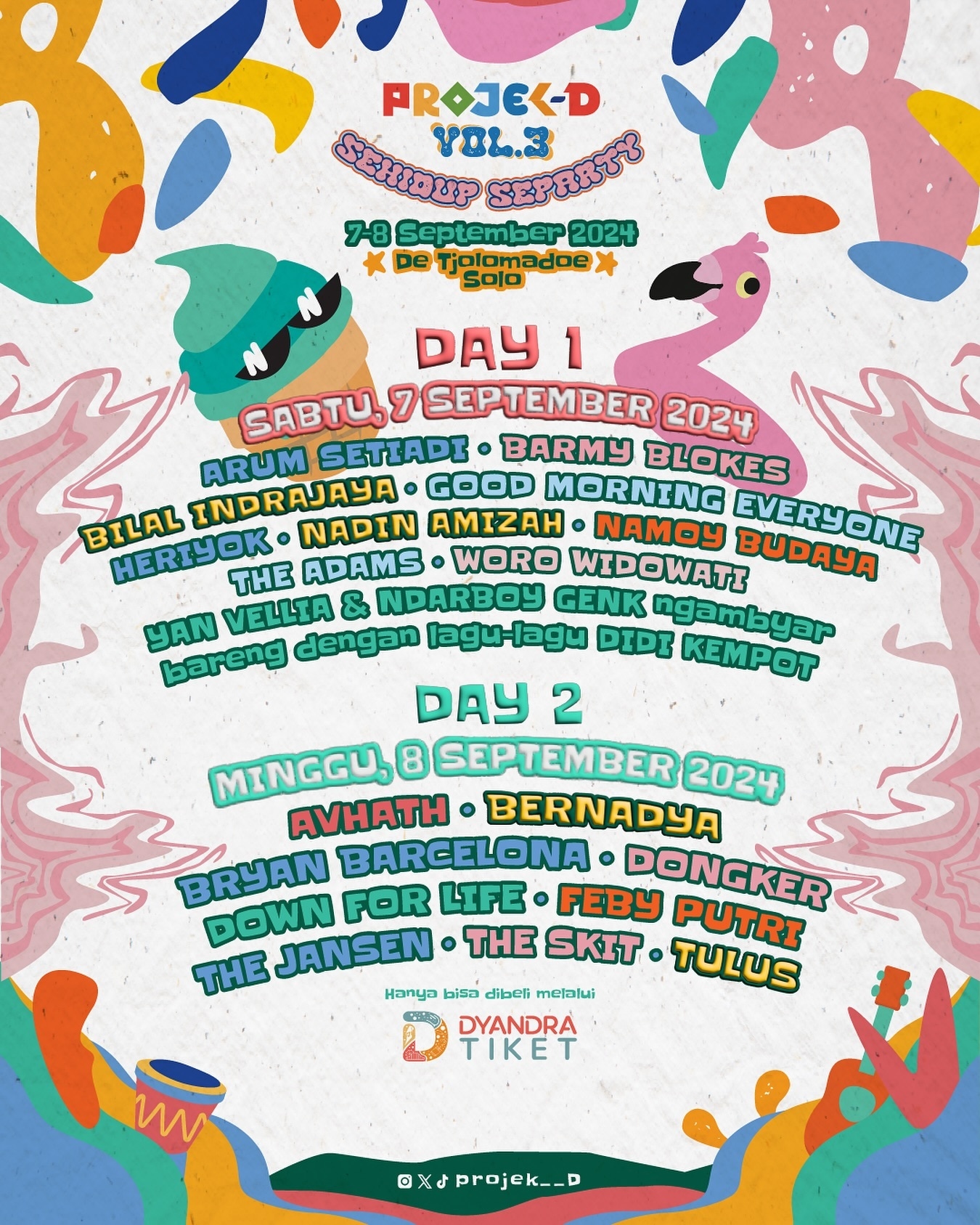SIMAK! Daftar Line Up Projek-D Vol.3 di De Tjolomadoe Solo, Ada  Nadin Amizah, Yan Vellia & Ndarboy Genk hingga Tulus, Catat Tanggalnya