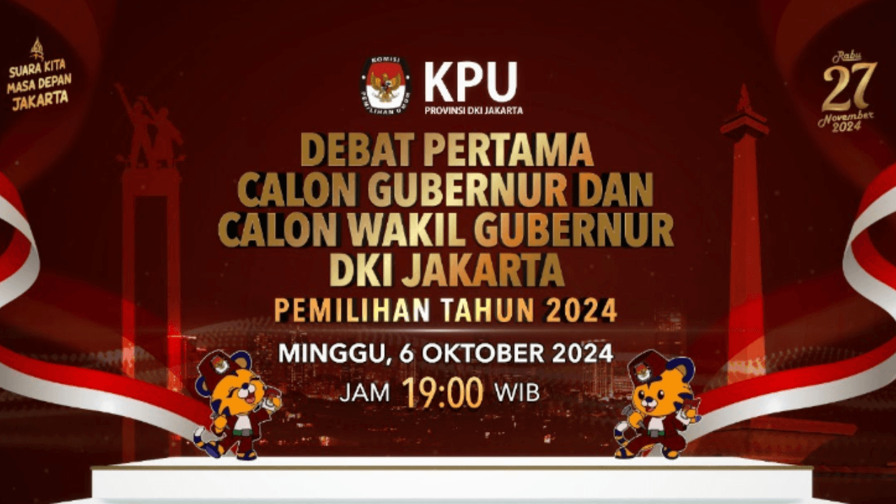 Link Live Streaming Debat Pertama Pilgub Jakarta 2024 Nanti Malam, Berikut Tema, Jadwal dan Lokasinya