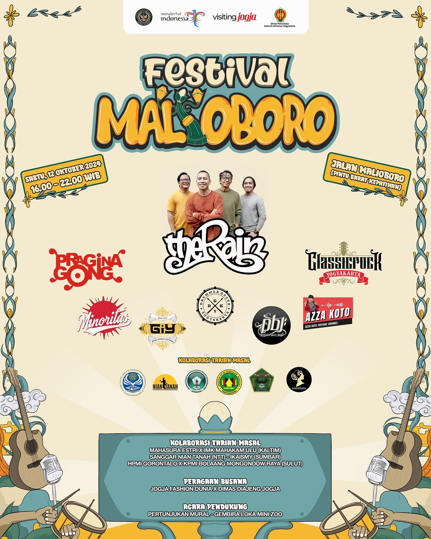 GRATIS! Festival Malioboro 2024 Bakal Digelar Akhir Pekan Ini, Menghadirkan Bintang Tamu Spesial THE RAIN, Cek Acara Lainnya di Sini