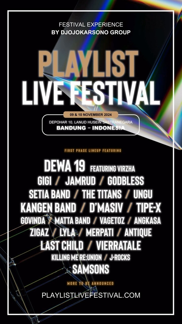 CATAT! Dewa 19 Hingga God Bless Siap Guncang Bandung di Hari Pahlawan, Berikut Line Up Playlist Live Festival 2024 dan Harga Tiketnya 	