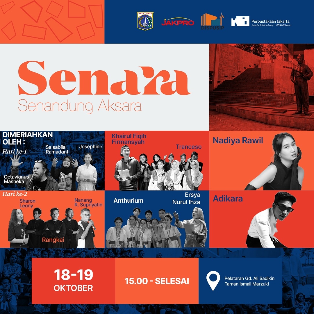 GRATIS! Pertunjukan SENARA di TIM Jakarta pada 18 dan 19 Oktober, Merajut Harmoni Sastra dan Musik, Berikut Daftar Lineup Penampil
