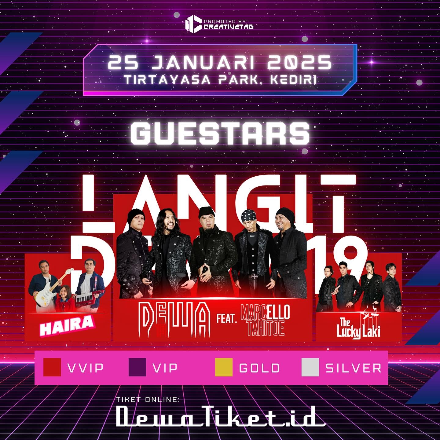 Baladewa Kediri Merapat! Konser Dewa 19 feat Ello dan The Lucky Laki Bakal Digelar di Tirtayasa Park pada Januari 2025, Segini Harga Tiketnya