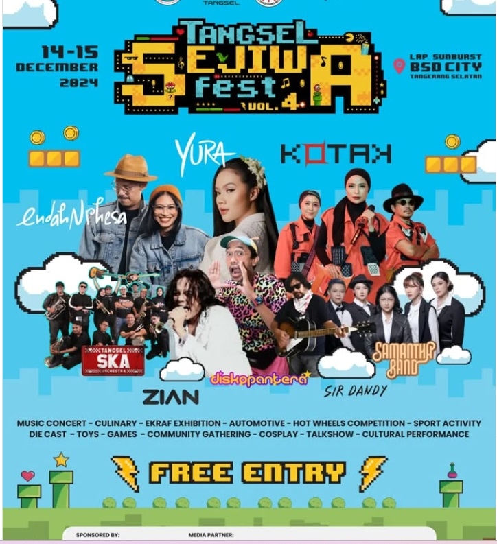 JANGAN LUPA! Besok Ada Konser Gratis di Lapangan Sunburst BSD City, Menampilkan Band Kotak, Yura Yunita, Endah N Resha hingga Diskopantera