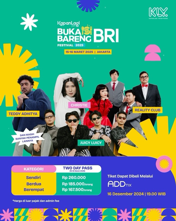 Penjualan Tiketnya Dimulai Malam Ini, KLBB Festival Kembali Digelar Ramadhan 2025, Menampilkan Juicy Luicy, Reality Club hingga Christie, Cek Tanggal