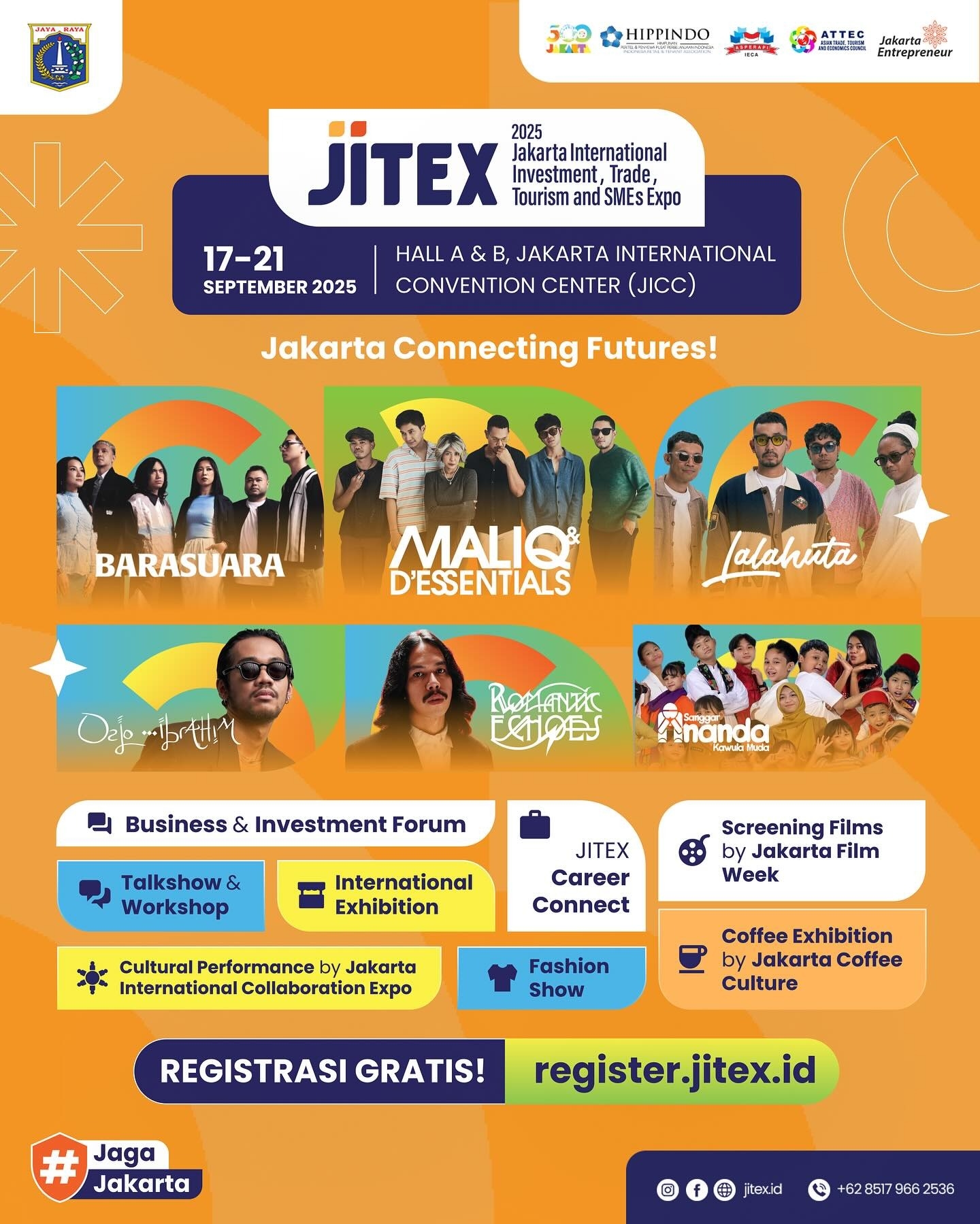 Mulai Hari Ini di JICC Senayan, JITEX 2025 Bakal Dimeriahkan Barasuara, Lalahuta hingga Maliq & D’Essentials, Gratis!