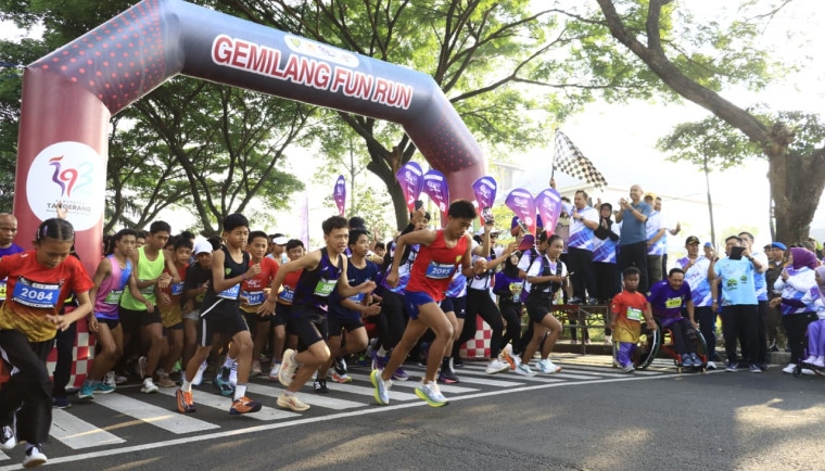 Semarak Hari Jadi ke-393 Kabupaten Tangerang, Disporabudpar Gelar Gemilang Fun Run 5K di Padi Sport Suvarna Sutera, Diikuti Ribuan Peserta