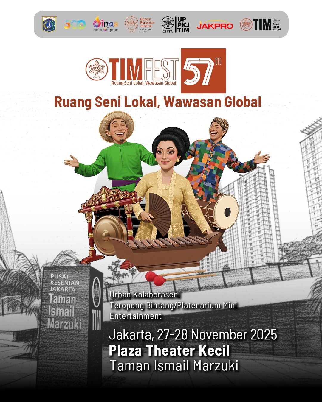 TIMFEST 57: Pertunjukan Seni dan Budaya di Taman Ismail Marzuki, Gratis! Simak Rangkaian Acaranya