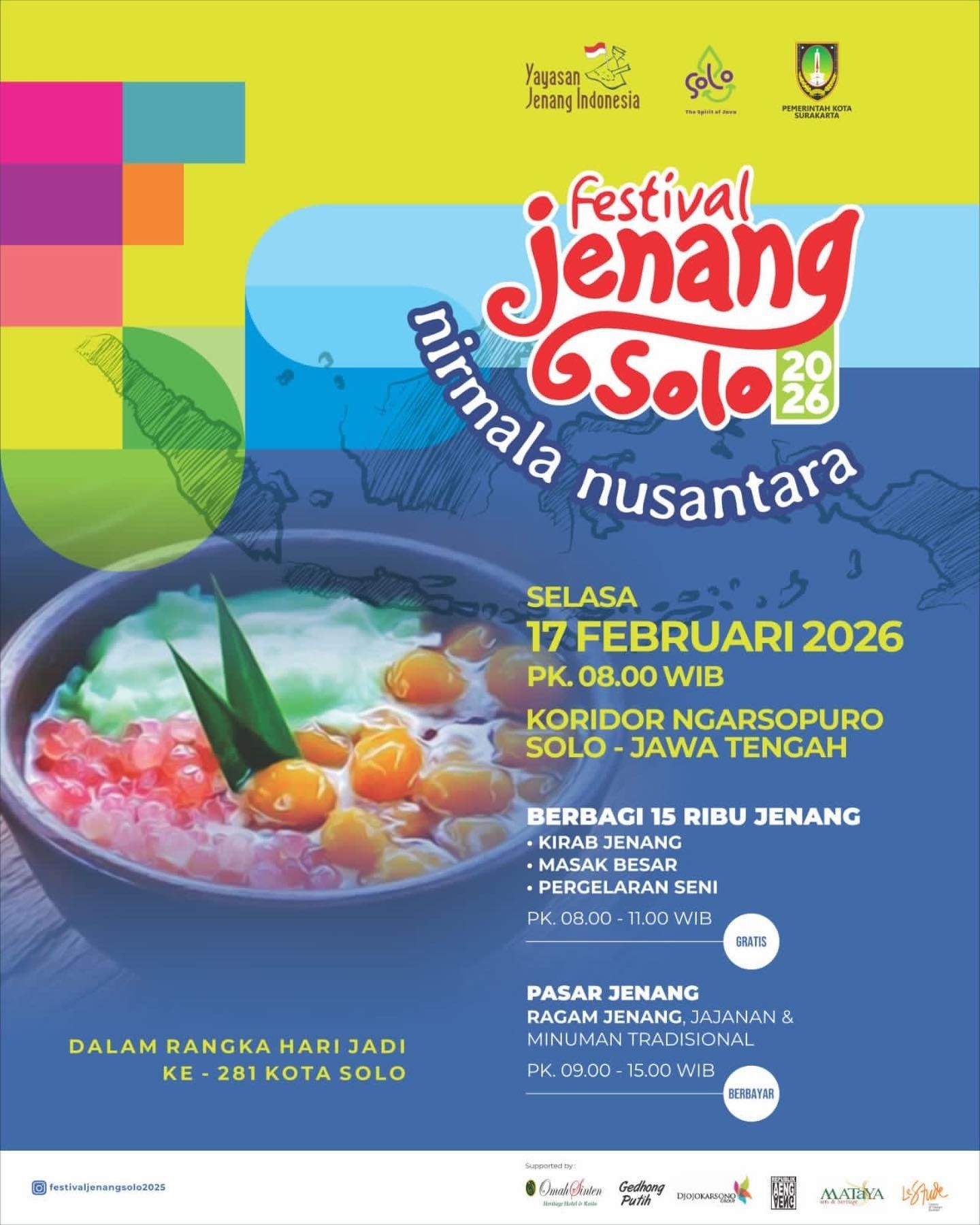 Catat! Festival Jenang Solo Bakal Digelar di Koridor Ngarsopuro Pada 17 Februari 2026, Cek Rangkaian Acaranya