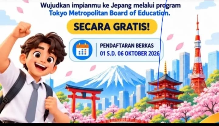 Kemendikdasmen Buka Pertukaran Pelajar ke Tokyo Gratis untuk Siswa SMK, Cek Syaratnya!
