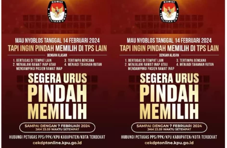 Mau Pindah Lokasi Nyoblos Tanggal 14 Februari 2024? Simak Begini Caranya, Mumpung KPU Buka Kesempatan Tahap Kedua