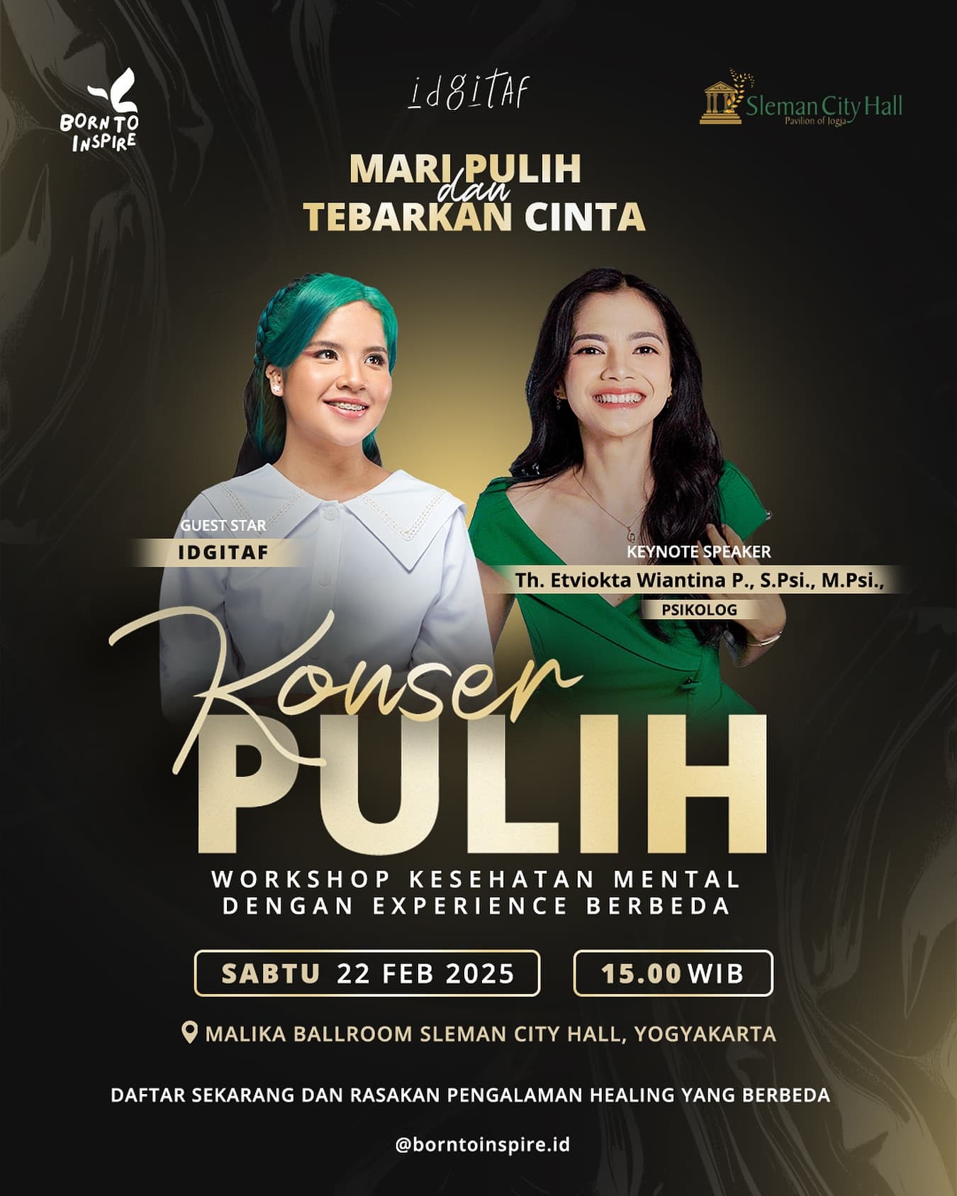 CATAT! Idgitaf Bakal Konser Pulih di Sleman City Hall pada 22 Februari 2025, Meriahkan Healing dan Workshop Kesehatan Mental, Segini Harga Tiketnya