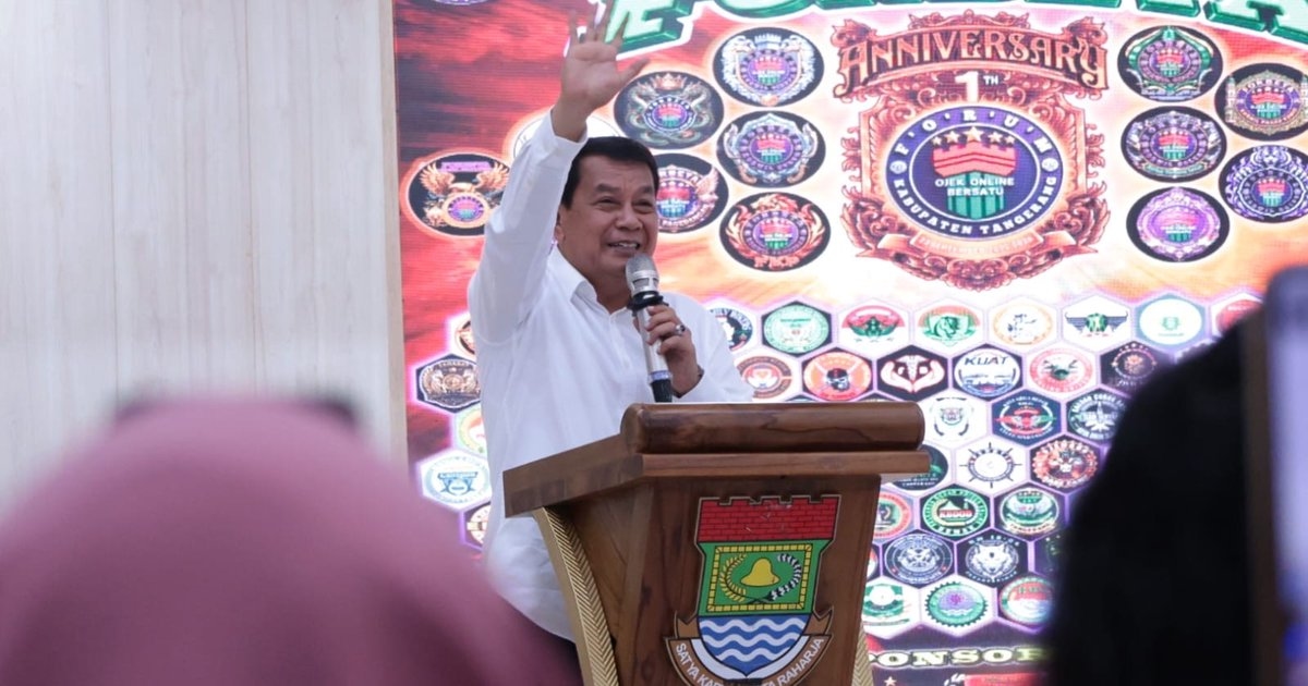 Hadiri HUT FORBETA, Bupati Tangerang Tegaskan Dukungan dan Kepeduliannya untuk Para Pengemudi Ojol