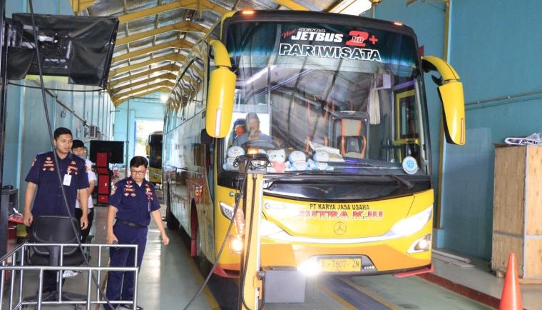 Pastikan Keamanan dan Kenyamanan Mudik Gratis 2026, Dishub Kabupaten Tangerang Gelar Ramp Check Puluhan Bus