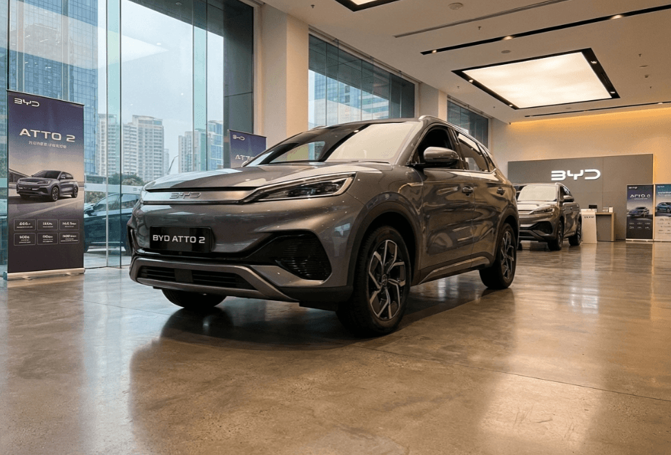 BYD Atto 2 Siap Ramaikan Pasar Otomotif Tanah Air, Bawa Desain Sporty Modern, Bagian Headlamp X-Shaped Dibuat Lebih Agresif