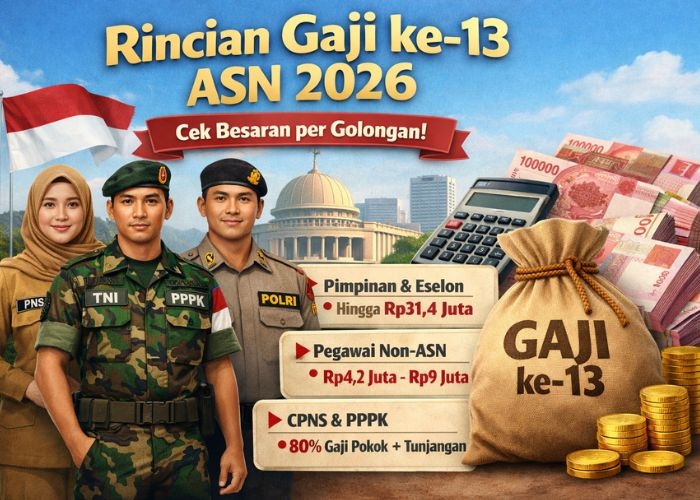 Kapan Gaji ke-13 ASN Tahun 2026 Cair? Cek Jadwal, Aturan, Komponen dan Daftar Penerimanya