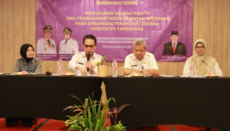 Perkuat Komunikasi Publik, Pemkab Tangerang Gelar Bimtek Penyusunan Naskah Sambutan dan Dokumentasi Kegiatan Pimpinan