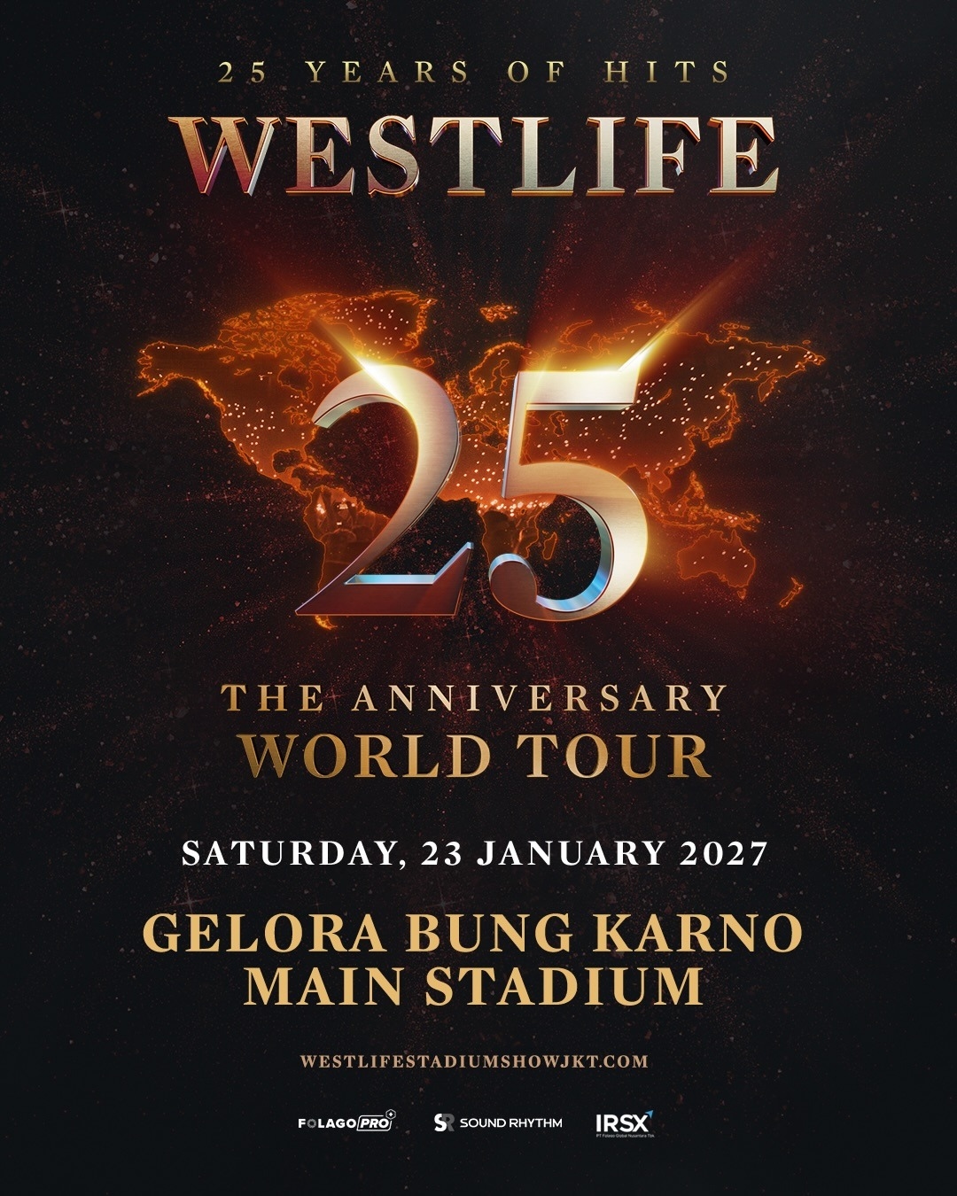 Nostalgia Bareng Westlife pada Januari 2027 di GBK, Tiket Konser Mulai Dijual 21 Mei nanti