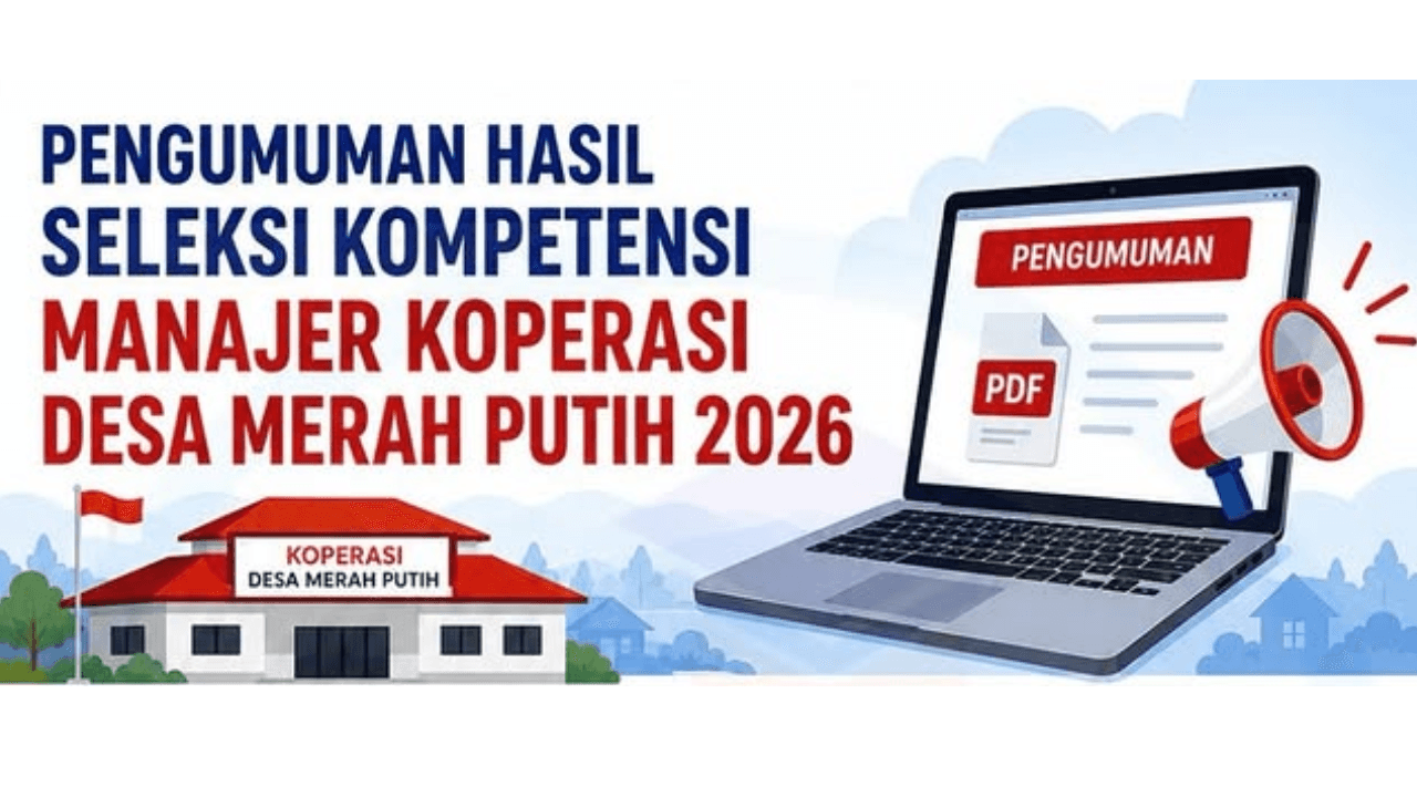 Pengumuman Hasil Seleksi Kompetensi Manajer Koperasi Merah Putih 2026 Sudah Rilis Hari Ini, Link dan Cara Cek Namamu di Sini!
