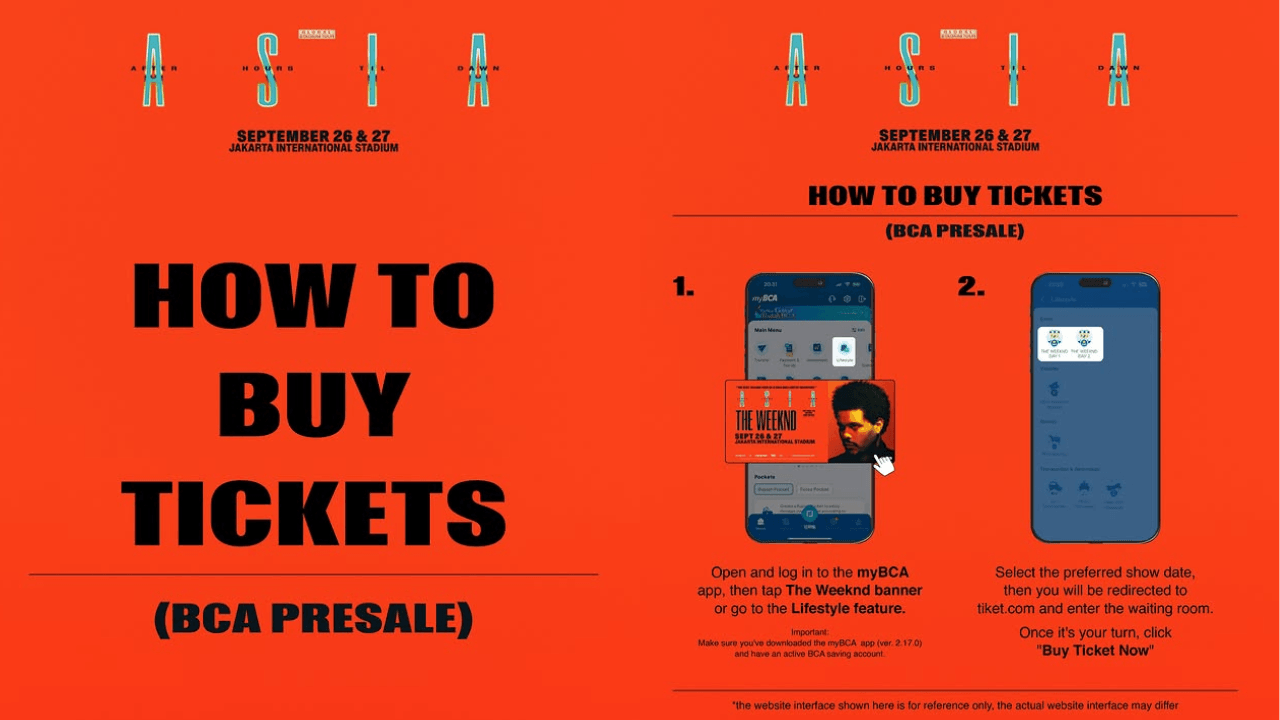 Link dan Cara Beli Tiket BCA Presale Konser The Weeknd Jakarta 2026, Dibuka Hari Ini Jam 12 Siang!