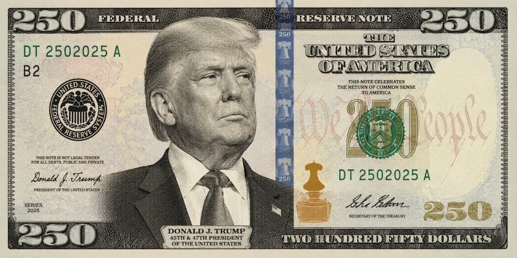 AS Siap Terbitkan Uang Pecahan Baru 250 Dolar Bergambar Donald Trump