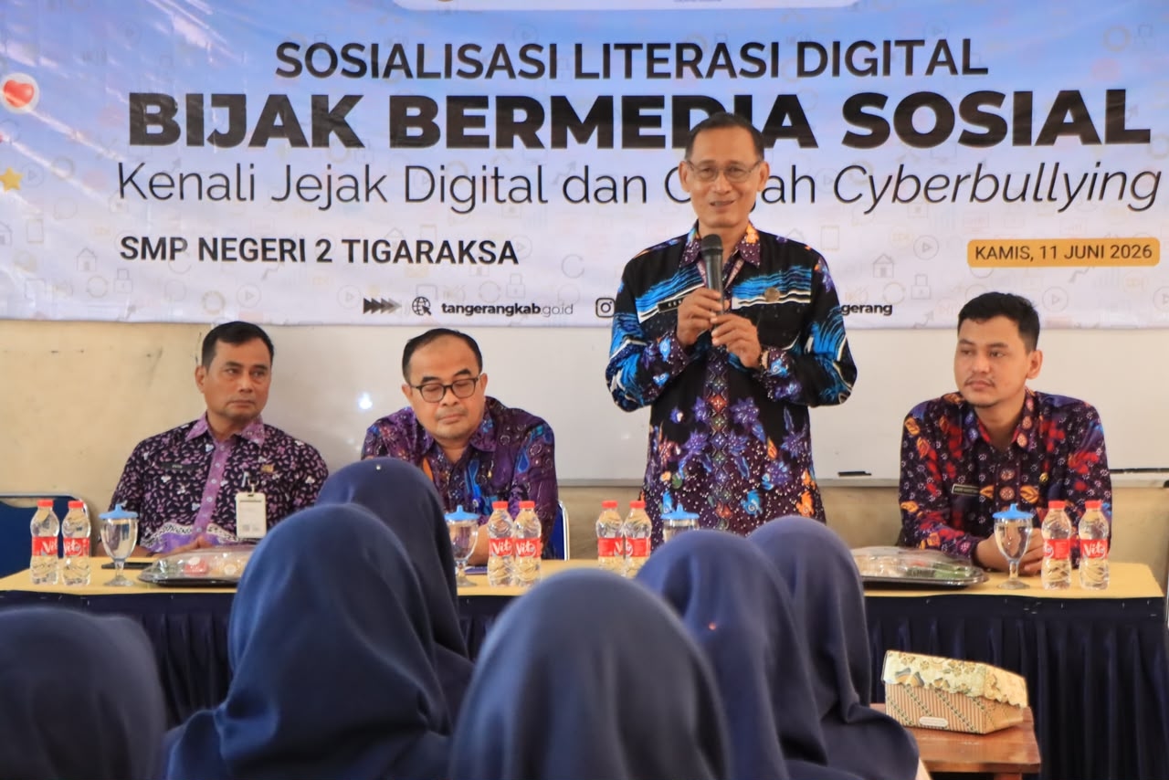 Cegah Dampak Negatif Medsos, Diskominfo Kabupaten Tangerang Gencarkan Literasi Digital di Sekolah