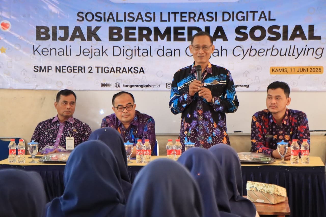 Cegah Dampak Negatif Medsos, Diskominfo Kabupaten Tangerang Gencarkan Literasi Digital di Sekolah