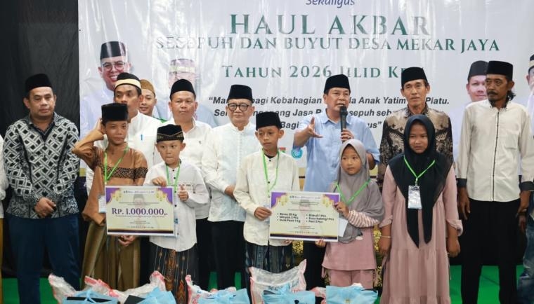 Hadiri Haul Para Sesepuh Desa Mekar Jaya, Bupati Tangerang Ajak Warga Sepatan Jaga Kerukunan dan Keharmonisan
