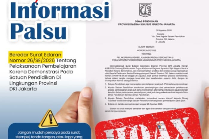 Surat PJJ karena Demo di Jakarta Bikin Bingung: Disdik Sebut Hoaks, Sekolah Justru Keluarkan Imbauan